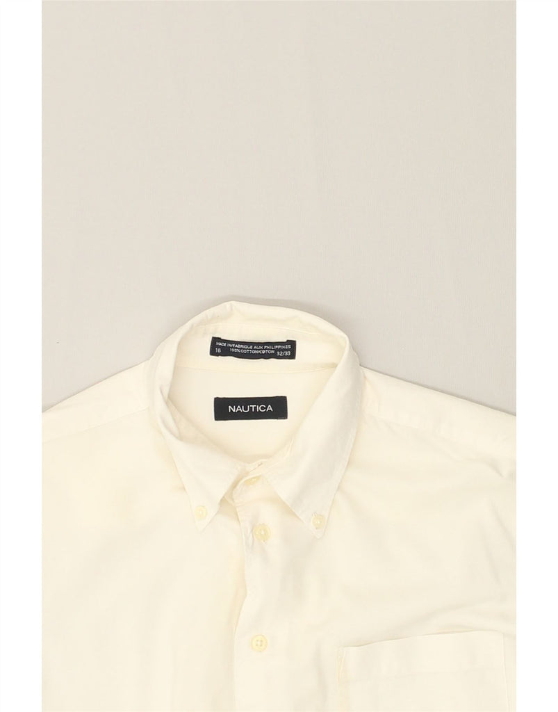 NAUTICA Mens Shirt Size 16 Large Off White Cotton | Vintage Nautica | Thrift | Second-Hand Nautica | Used Clothing | Messina Hembry 