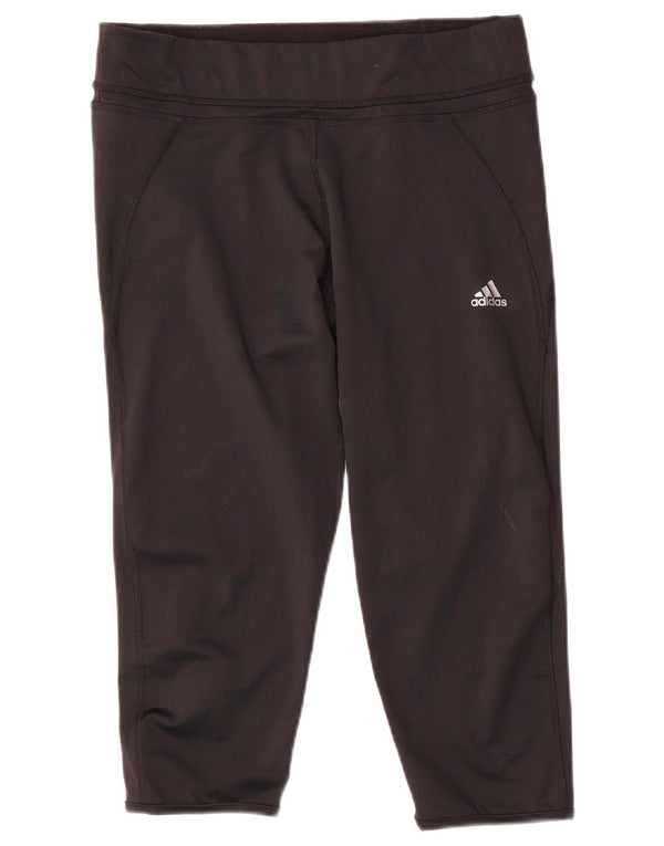 Adidas Womens Climalite Capri Leggings UK 16/18 Large Black Polyester