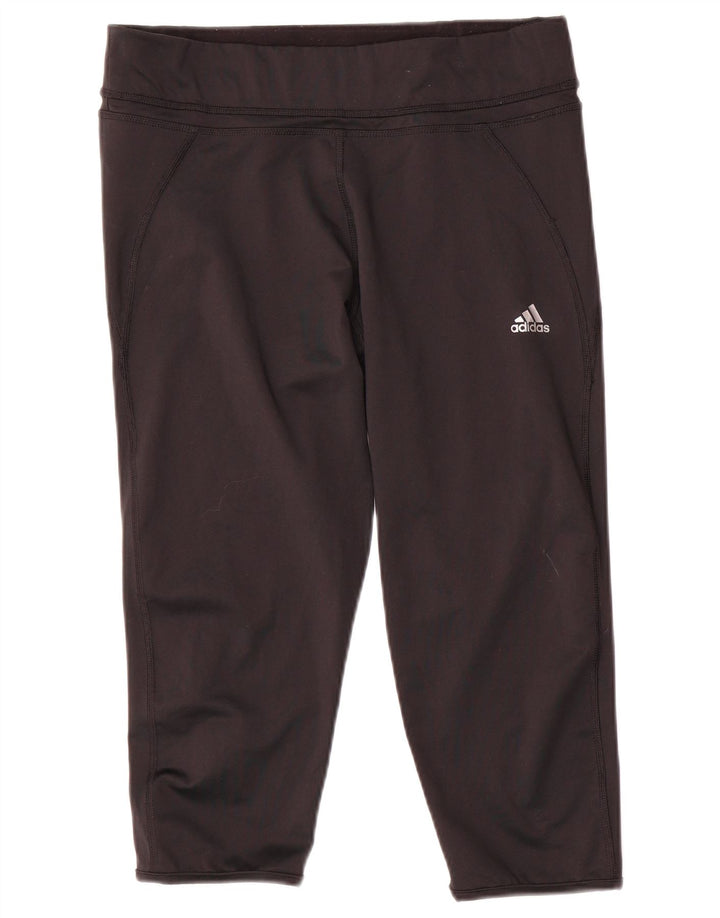 Adidas Womens Climalite Capri Leggings UK 16/18 Large Black Polyester