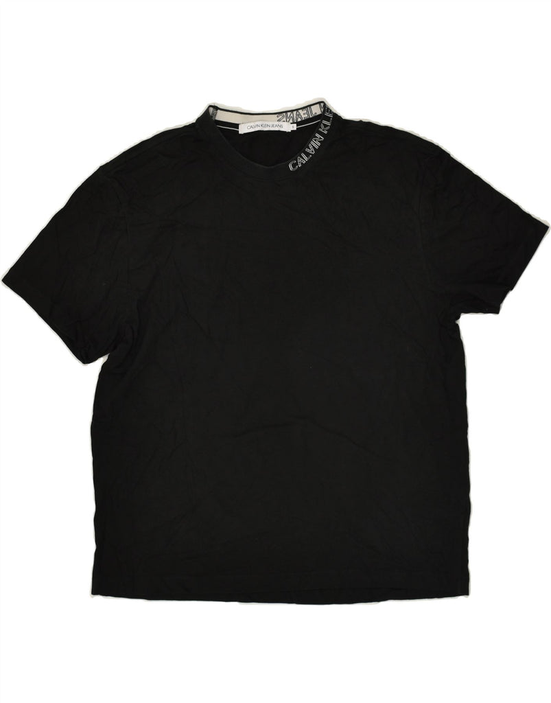 CALVIN KLEIN Mens Graphic T-Shirt Top Small Black Vintage Calvin Klein and Second-Hand Calvin Klein from Messina Hembry 