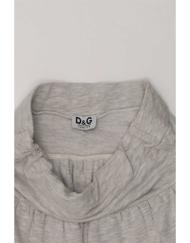 DOLCE & GABBANA Girls A-Line Skirt 9-10 Years W26  Grey Cotton | Vintage Dolce & Gabbana | Thrift | Second-Hand Dolce & Gabbana | Used Clothing | Messina Hembry 