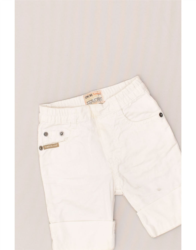 TIMBERLAND Baby Boys Denim Shorts 9-12 Months W16 White Cotton | Vintage Timberland | Thrift | Second-Hand Timberland | Used Clothing | Messina Hembry 