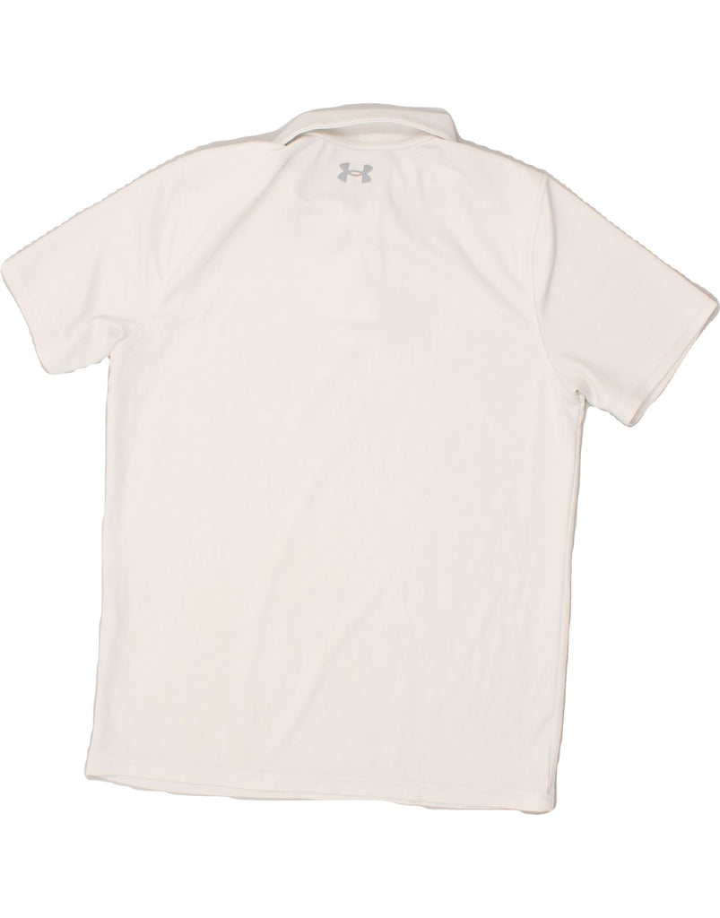 UNDER ARMOUR Boys Polo Shirt 11-12 Years Large  White Polyester Vintage Under Armour and Second-Hand Under Armour from Messina Hembry 