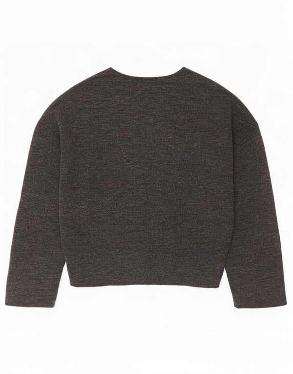 Zara Womens Oversized Blouse Top UK 10 Small Grey Flecked Polyester