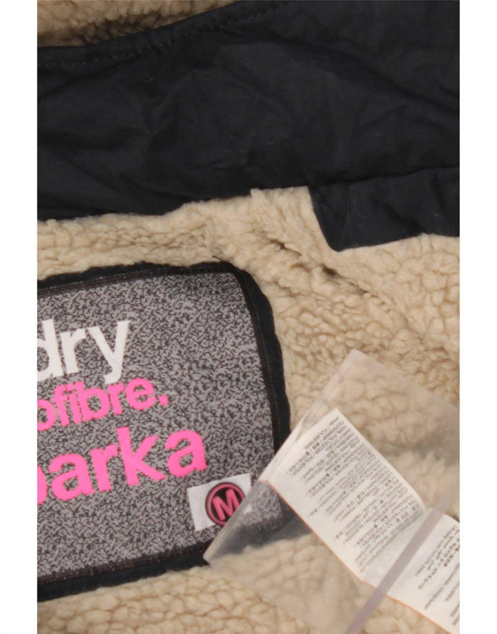 SUPERDRY Womens Graphic Windbreaker Jacket UK 14 Medium Navy Blue