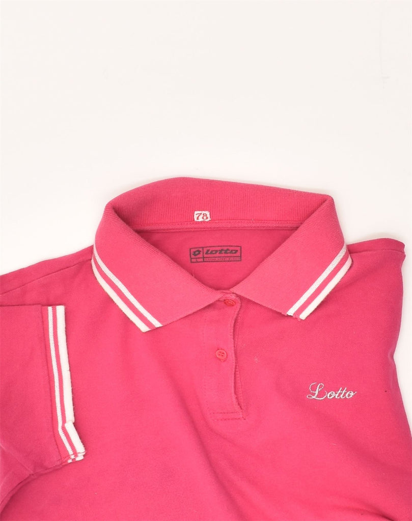 LOTTO Womens Polo Shirt Medium Pink Cotton | Vintage Lotto | Thrift | Second-Hand Lotto | Used Clothing | Messina Hembry 