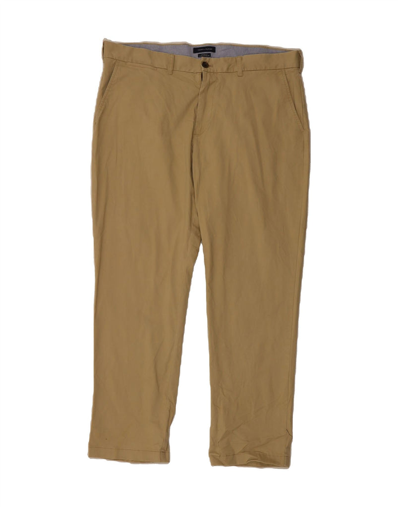 TOMMY HILFIGER Mens Custom Fit Straight Chino Trousers W40 L32 Beige Vintage Tommy Hilfiger and Second-Hand Tommy Hilfiger from Messina Hembry 