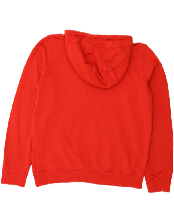 Nike Mens Hoodie Jumper Medium Red Cotton