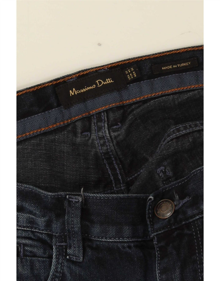 Massimo Dutti Mens Straight Jeans EU 42 Large W32 L32 Navy Blue