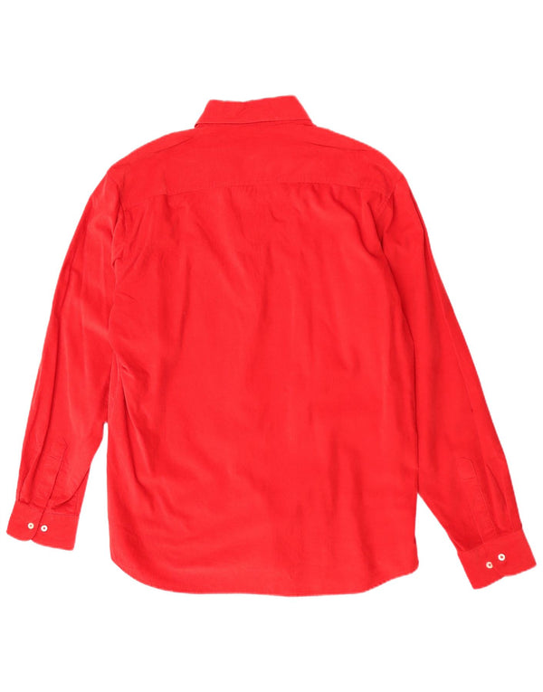 McNeal Mens Corduroy Shirt Large Red Cotton