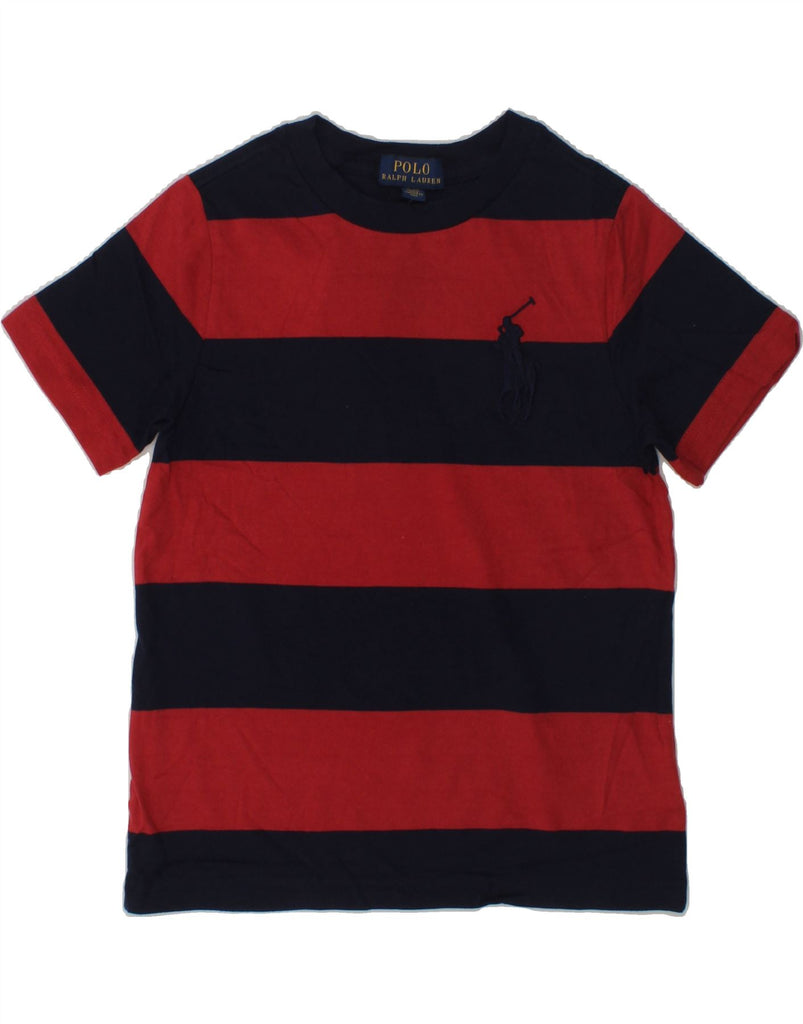 POLO RALPH LAUREN Boys T-Shirt Top 3-4 Years Red Colourblock Cotton | Vintage Polo Ralph Lauren | Thrift | Second-Hand Polo Ralph Lauren | Used Clothing | Messina Hembry 