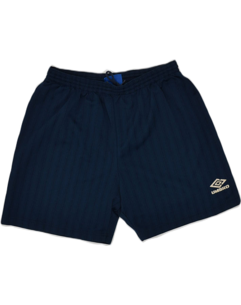 UMBRO Womens Sport Shorts UK 36 Small Navy Blue Polyester | Vintage Umbro | Thrift | Second-Hand Umbro | Used Clothing | Messina Hembry 