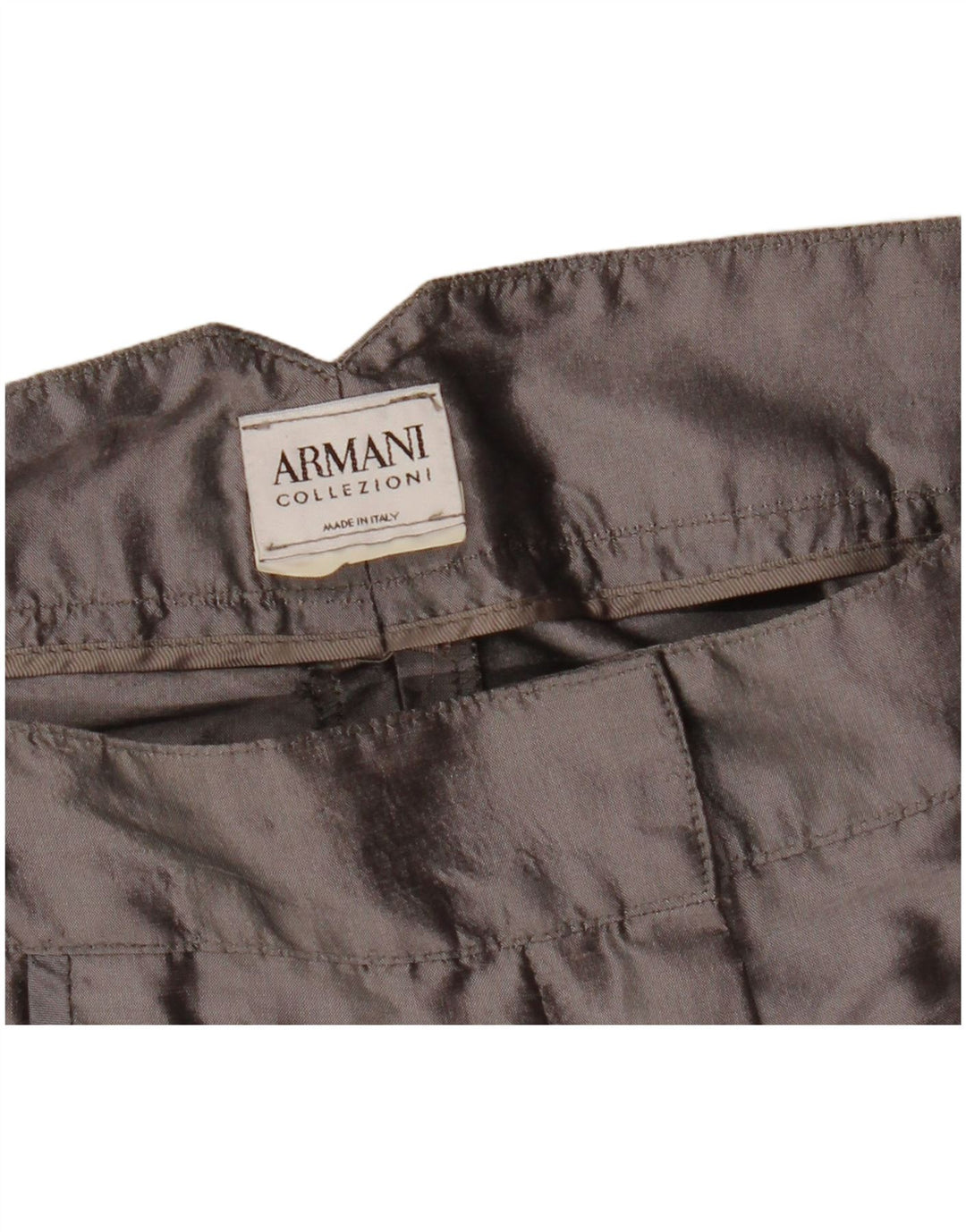 Armani Womens Straight Capri Trousers W31 L22 Grey