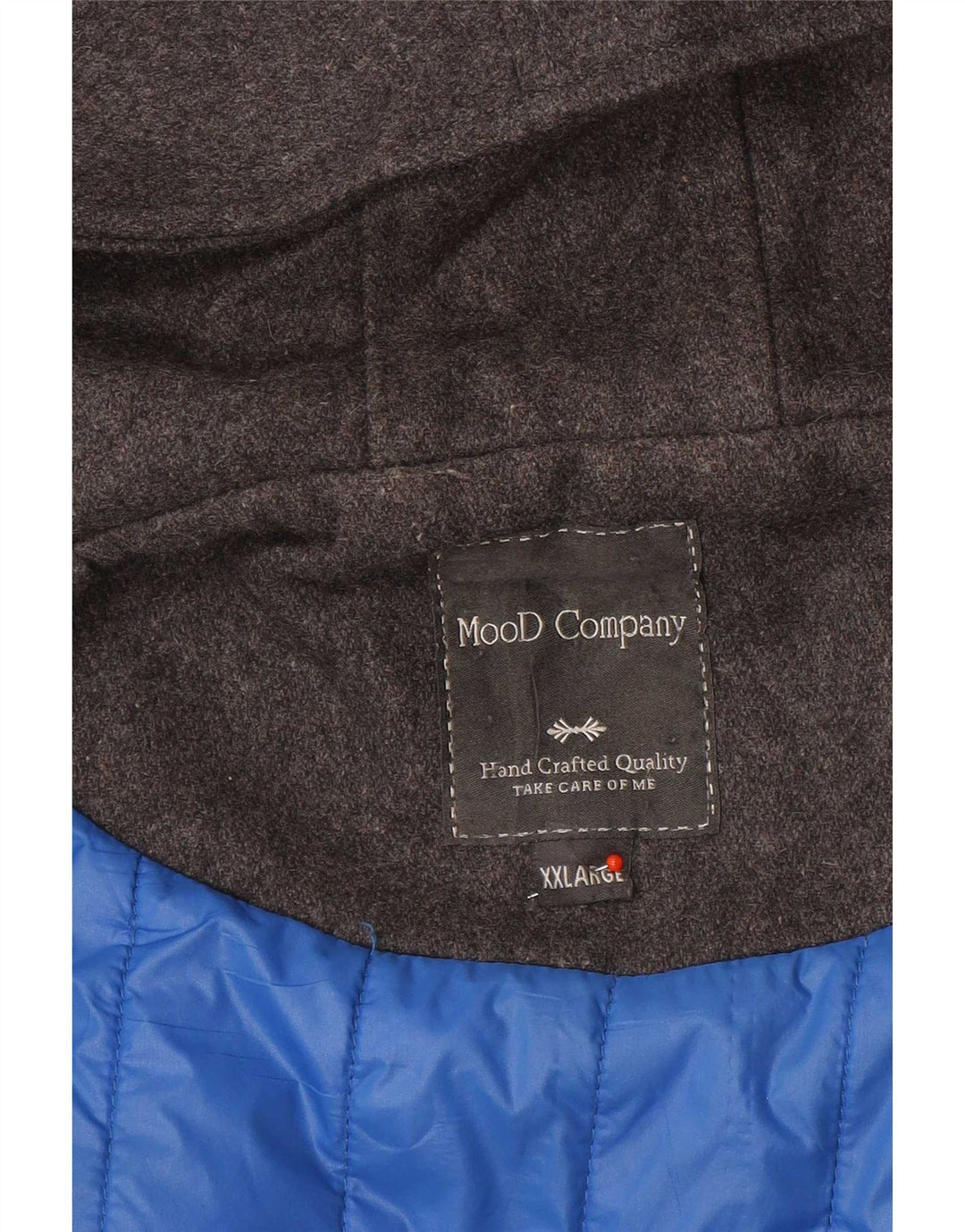 Vintage Mens Hooded Duffle Coat UK 44 2XL Grey