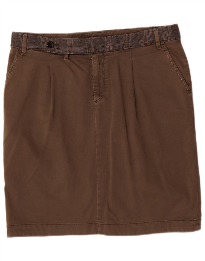 MARLBORO CLASSICS Womens Straight Skirt IT 46 Large W34  Brown Cotton