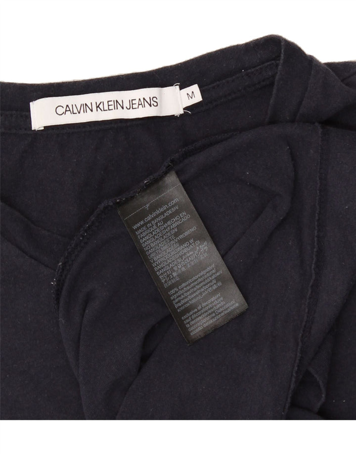 CALVIN KLEIN JEANS Mens Graphic T-Shirt Top Medium Navy Blue Cotton Vintage Calvin Klein Jeans and Second-Hand Calvin Klein Jeans from Messina Hembry 