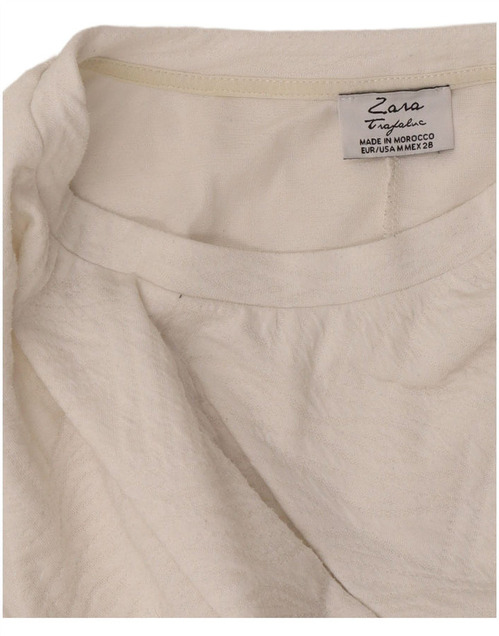 Zara Womens Trafaluc A-Line Dress UK 12 Medium White
