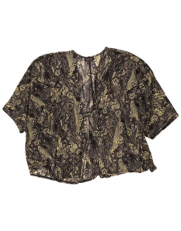 Topshop Womens See Through Cardigan Top UK 8 Small Multicoloured