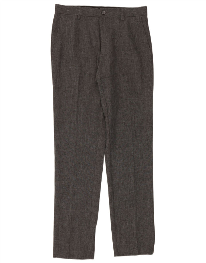 Marks & Spencer Mens Slim Chino Trousers W28 L31 Grey Polyester
