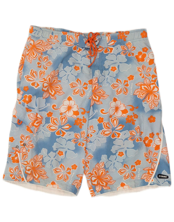 Colmar Mens Swimming Shorts EU 52 Large Blue Floral Polyamide