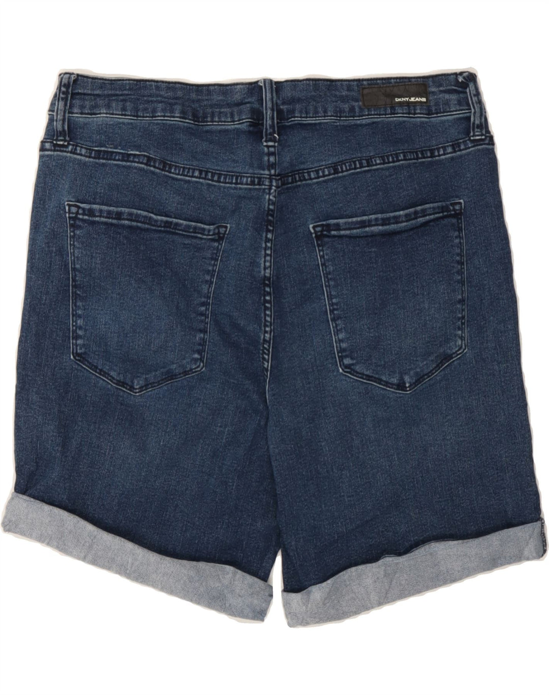 DKNY Womens Denim Shorts US 12 Large W34  Navy Blue Cotton Vintage Dkny and Second-Hand Dkny from Messina Hembry 