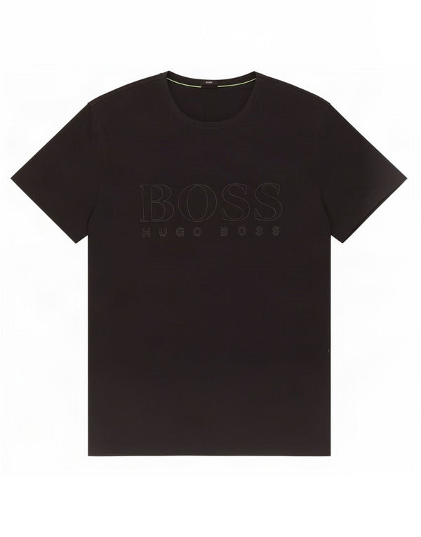 Hugo Boss Mens Regular Fit Graphic T-Shirt Top Large Black Cotton