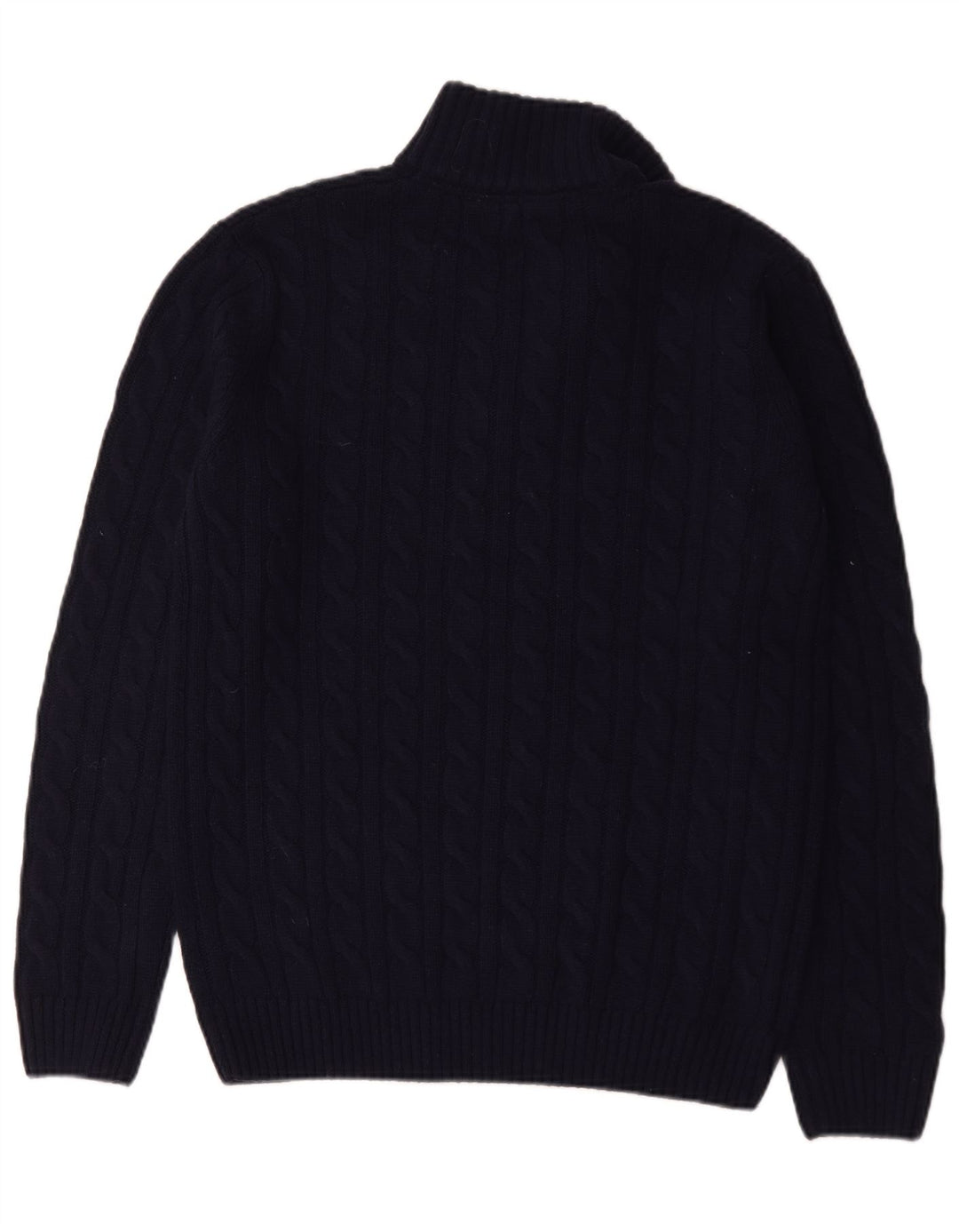 Boden Mens Zip Neck Jumper Sweater Medium Navy Blue Wool