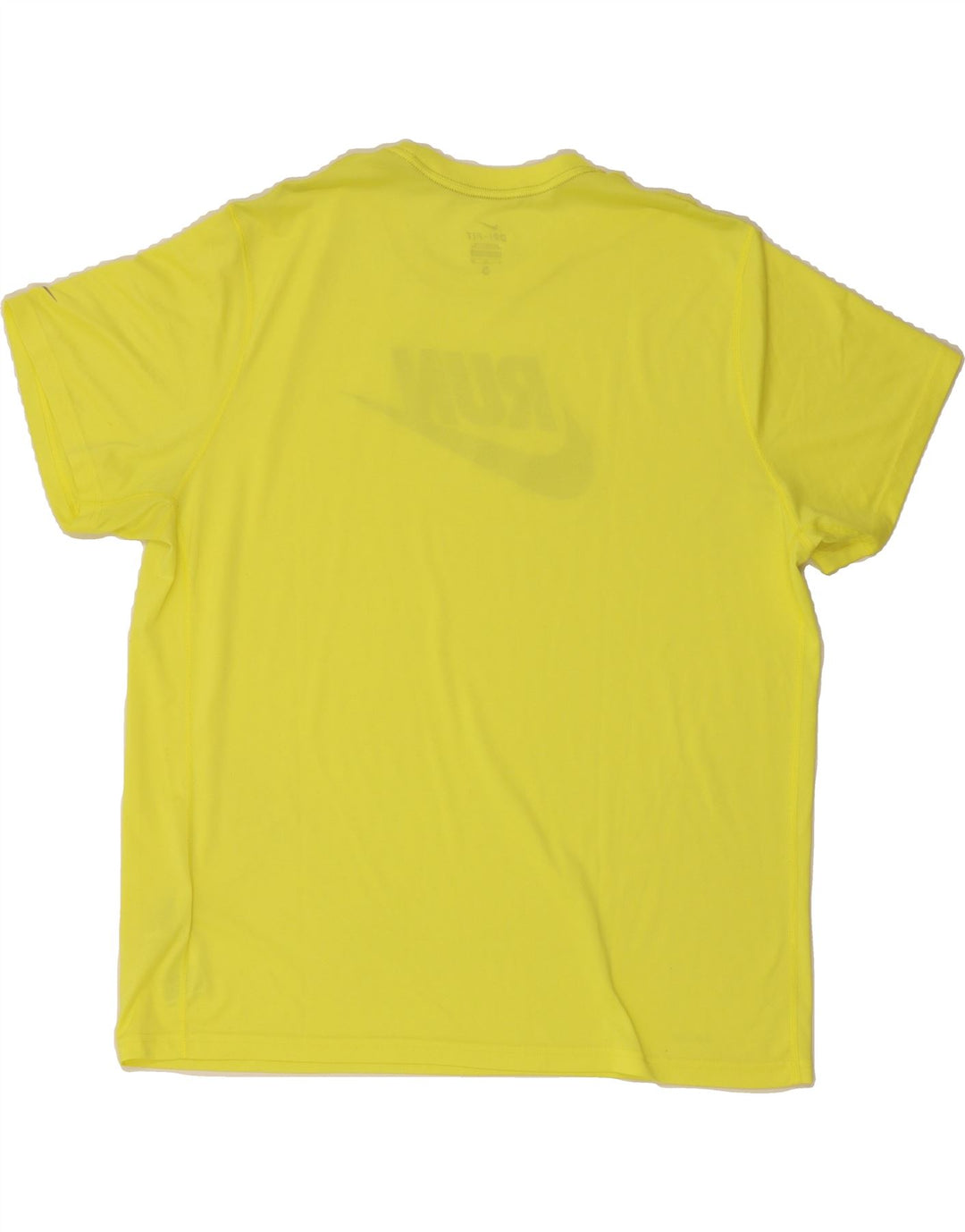 NIKE Mens Dri Fit Graphic T-Shirt Top XL Yellow Polyester Vintage Nike and Second-Hand Nike from Messina Hembry 