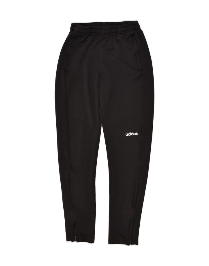 ADIDAS Girls Tracksuit Trousers 13-14 Years Black Polyester Vintage Adidas and Second-Hand Adidas from Messina Hembry 