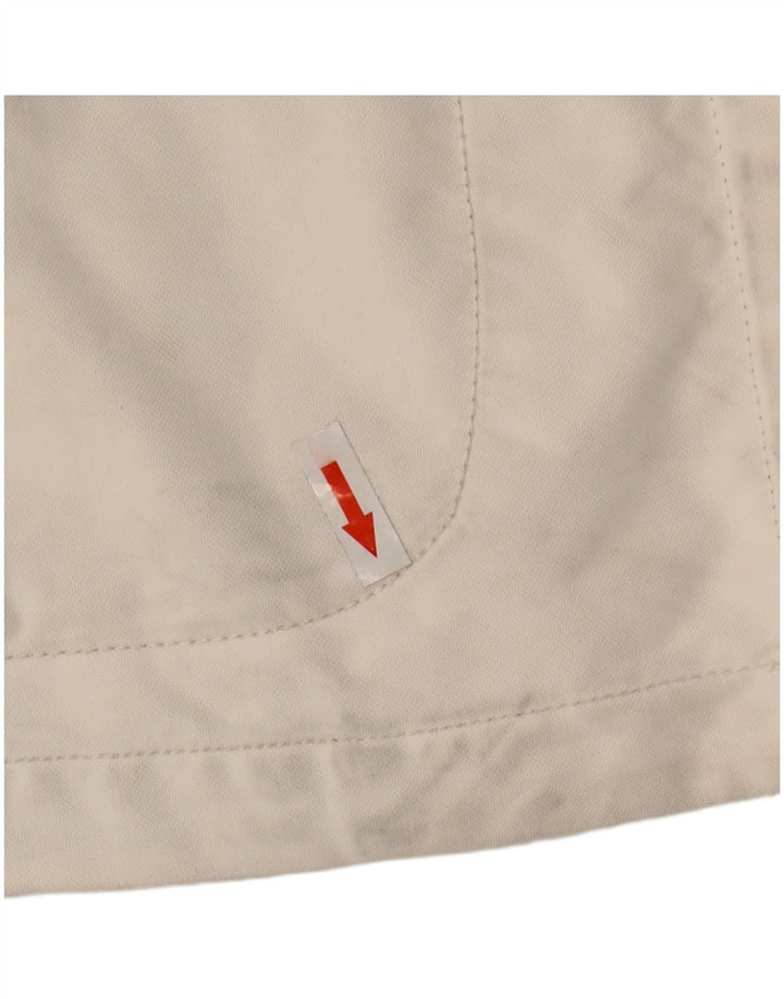 Conte of Florence Womens Utility Jacket IT 42 Medium White Nylon