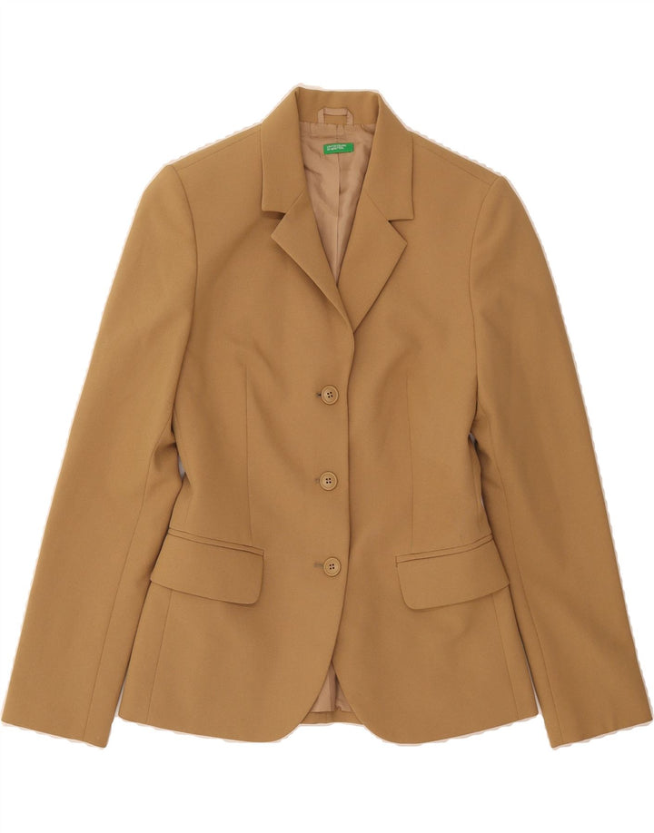 BENETTON Womens 3 Button Blazer Jacket IT 38 XS Brown Polyester Vintage Benetton and Second-Hand Benetton from Messina Hembry 