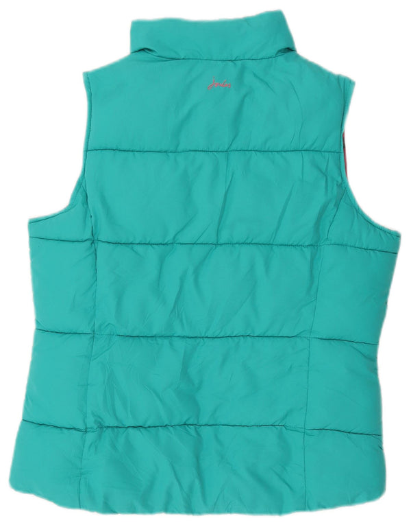 Joules Womens Padded Gilet UK 12 Medium Turquoise Polyester