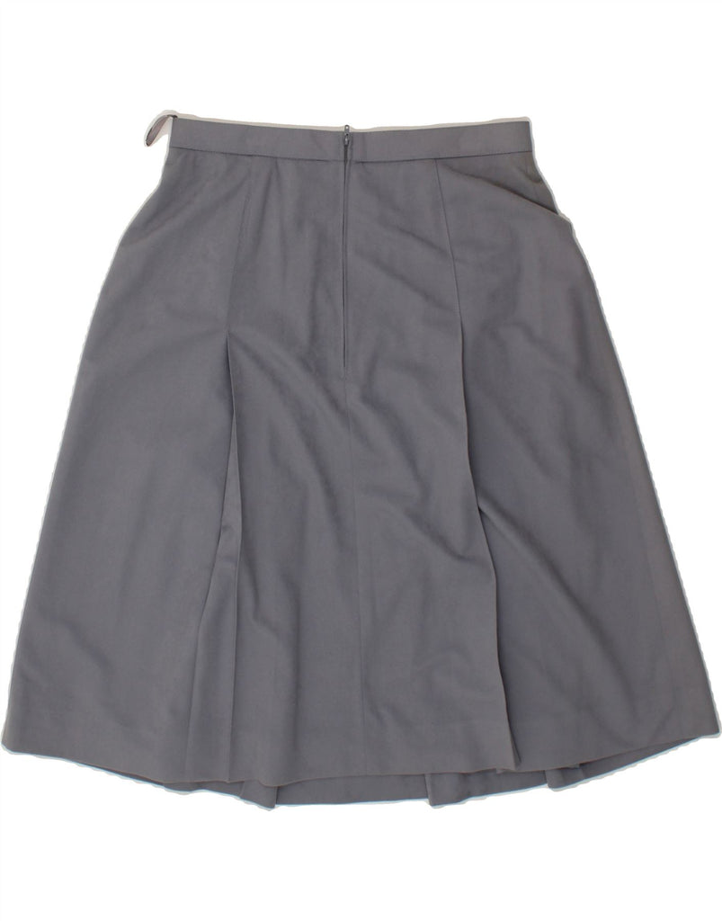 ST MICHAEL Womens Pleated Skirt UK 16 Large W32 Grey Triacetate Vintage St Michael and Second-Hand St Michael from Messina Hembry 