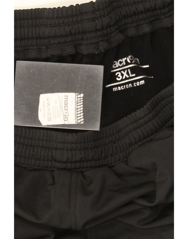 Macron Mens Graphic Sport Shorts 3XL  Black Polyester