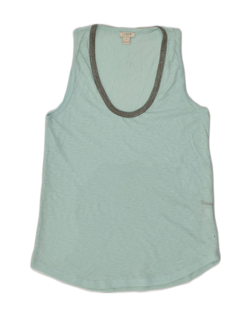 J. CREW Womens Vest Top UK 8 Small Turquoise Cotton | Vintage J. Crew | Thrift | Second-Hand J. Crew | Used Clothing | Messina Hembry 