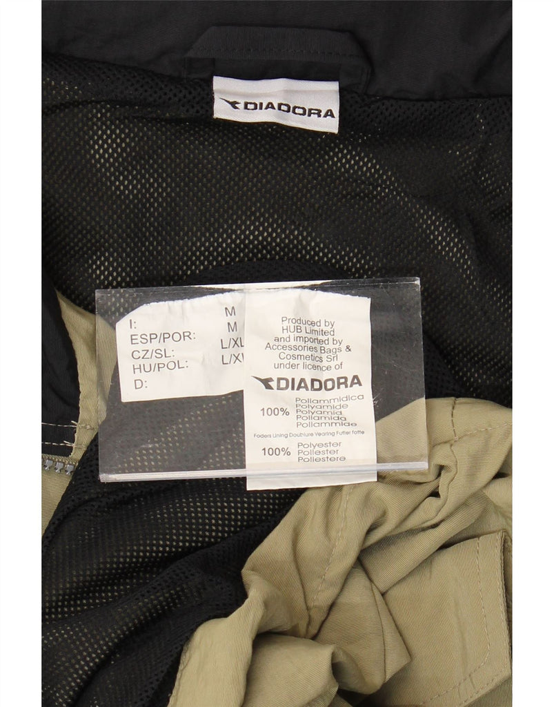 DIADORA Mens Oversized Rain Jacket UK 38 Medium Beige Polyamide Vintage Diadora and Second-Hand Diadora from Messina Hembry 