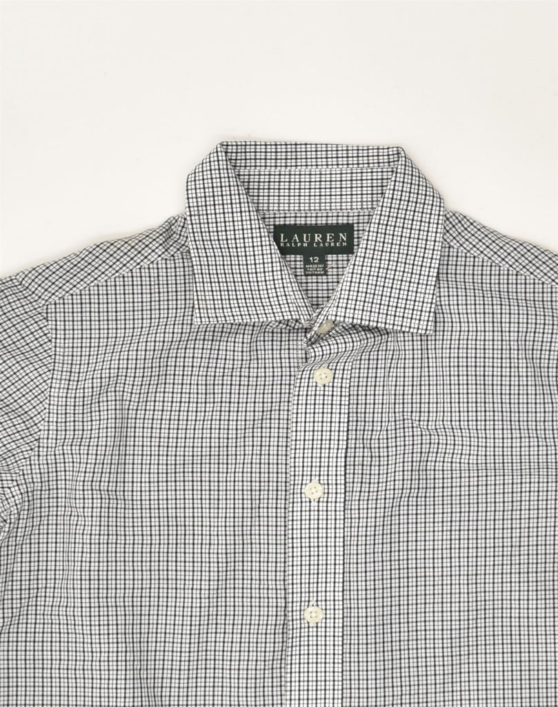 RALPH LAUREN Boys Shirt 10-11 Years Grey Check Cotton | Vintage Ralph Lauren | Thrift | Second-Hand Ralph Lauren | Used Clothing | Messina Hembry 