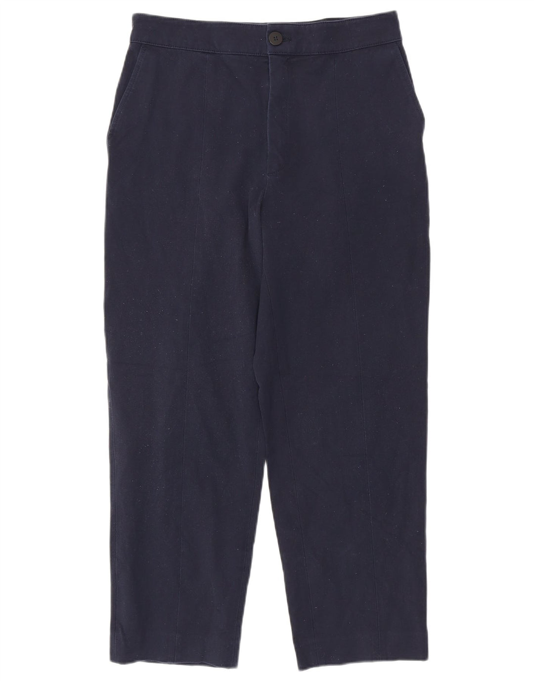 Massimo Dutti Womens Cropped Trousers EU 40 Medium W30 L26 Navy Blue