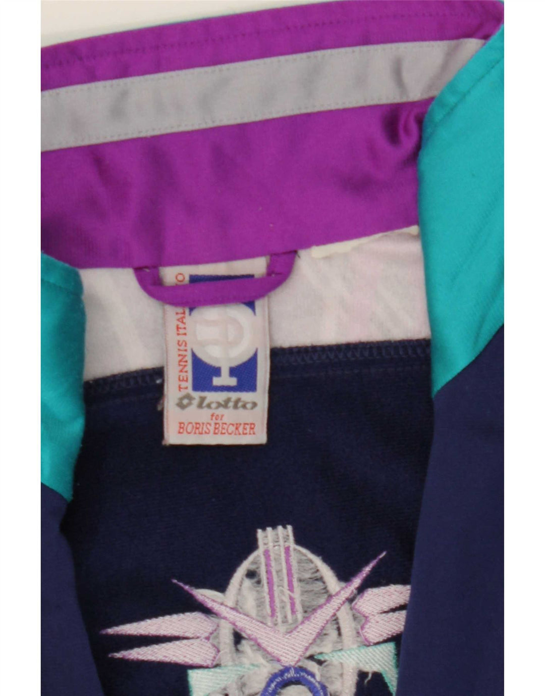 Lotto Mens Graphic Tracksuit Top Jacket Large Multicoloured Geometric