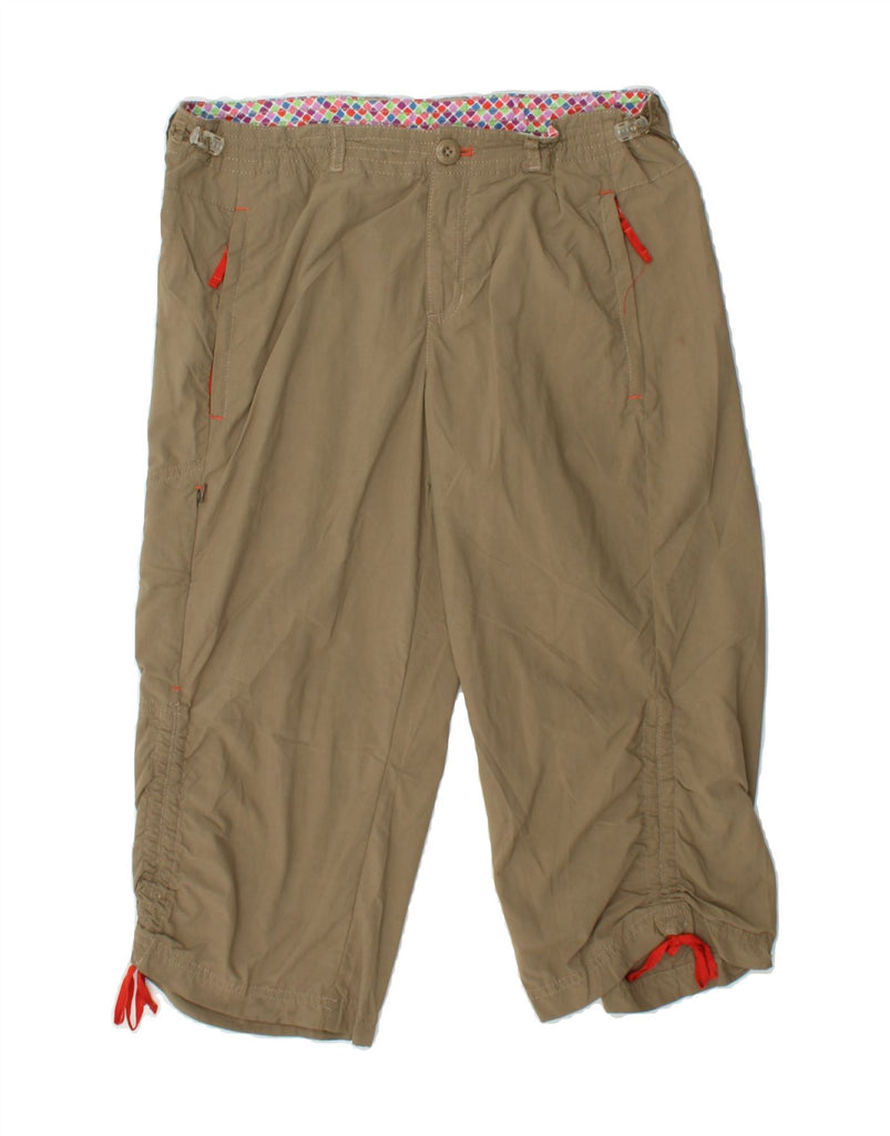 EDDIE BAUER Womens Straight Capri Trousers US 8 Medium W32 L20 Brown Nylon Vintage Eddie Bauer and Second-Hand Eddie Bauer from Messina Hembry 