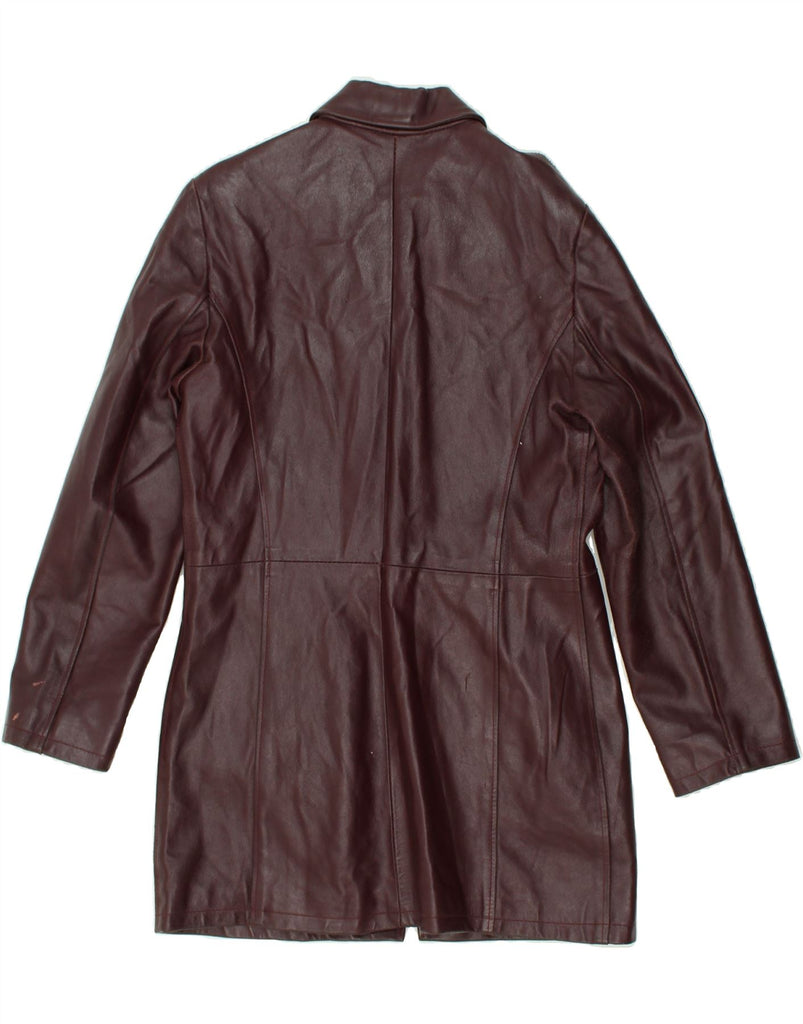 VERA PELLE Womens Leather Coat UK 14 Medium Brown Leather | Vintage Vera Pelle | Thrift | Second-Hand Vera Pelle | Used Clothing | Messina Hembry 