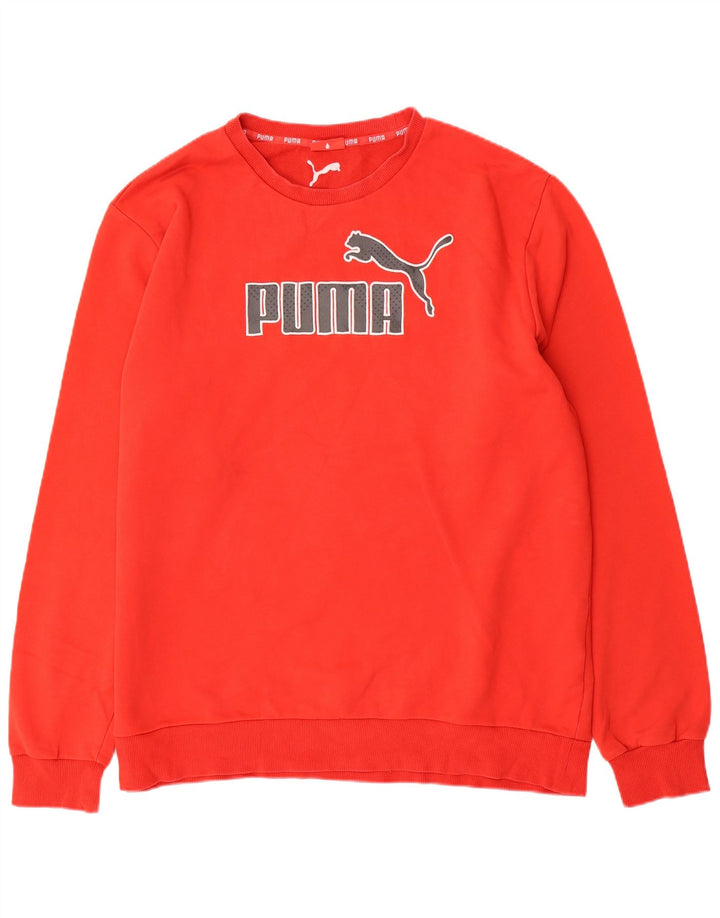 Puma Mens Graphic Sweatshirt Jumper 2XL Red Cotton