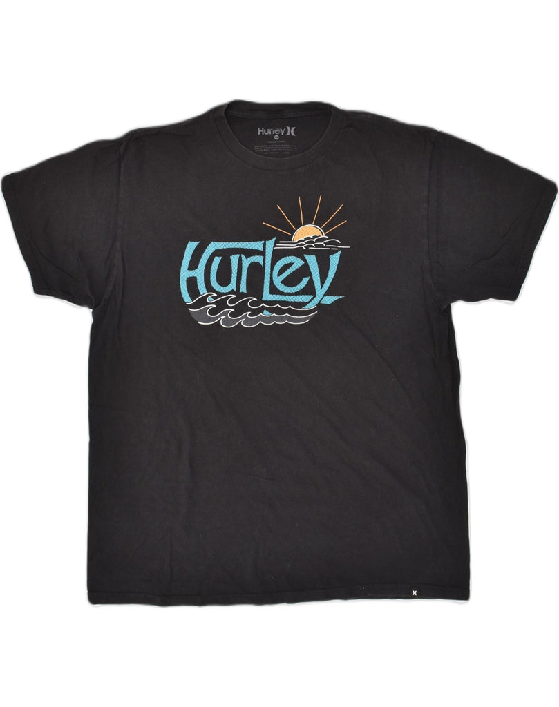 HURLEY Mens Graphic T-Shirt Top XL Black Cotton | Vintage Hurley | Thrift | Second-Hand Hurley | Used Clothing | Messina Hembry 