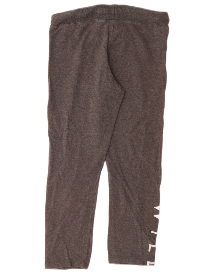 JACK WILLS Womens Graphic Crop Tracksuit Trousers UK 6 XS Grey Cotton