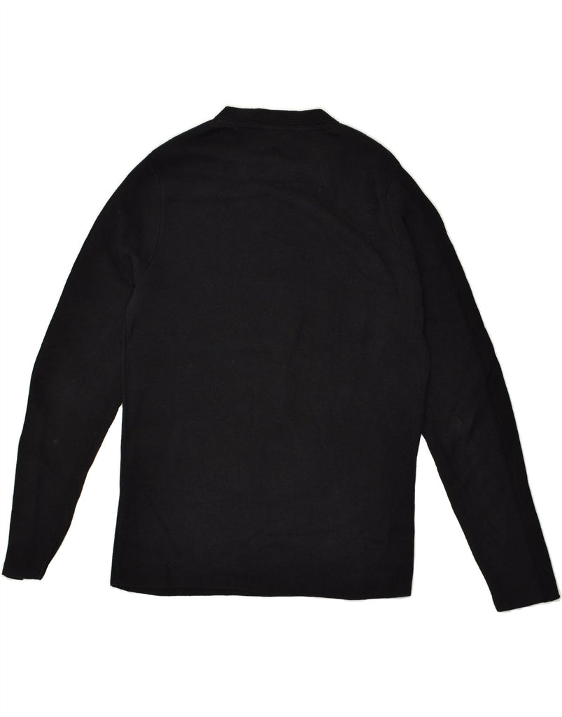 JACK & JONES Mens Premium Crew Neck Jumper Sweater Large Black Cotton | Vintage Jack & Jones | Thrift | Second-Hand Jack & Jones | Used Clothing | Messina Hembry 