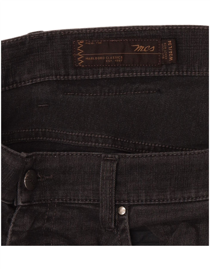 Marlboro Classics Mens Straight Casual Trousers W34 L30 Grey