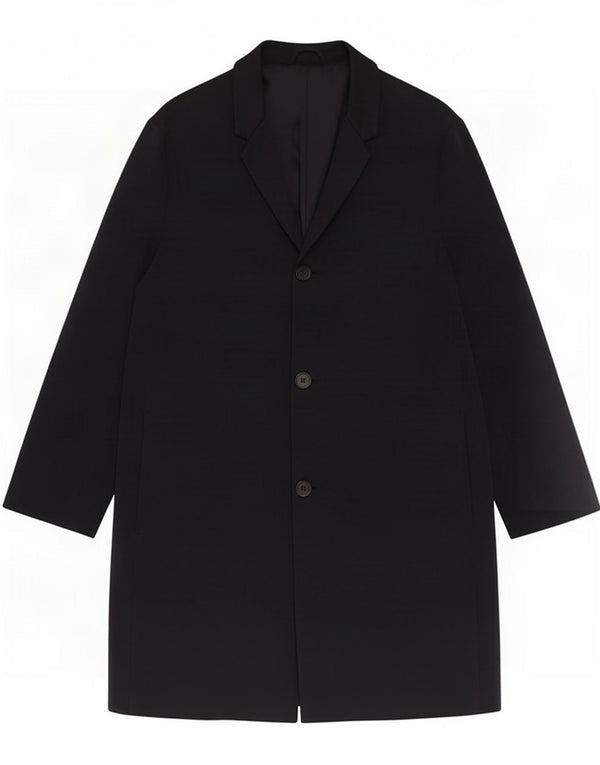 Cos Mens 3 Button Overcoat UK 36 Small Navy Blue Cotton