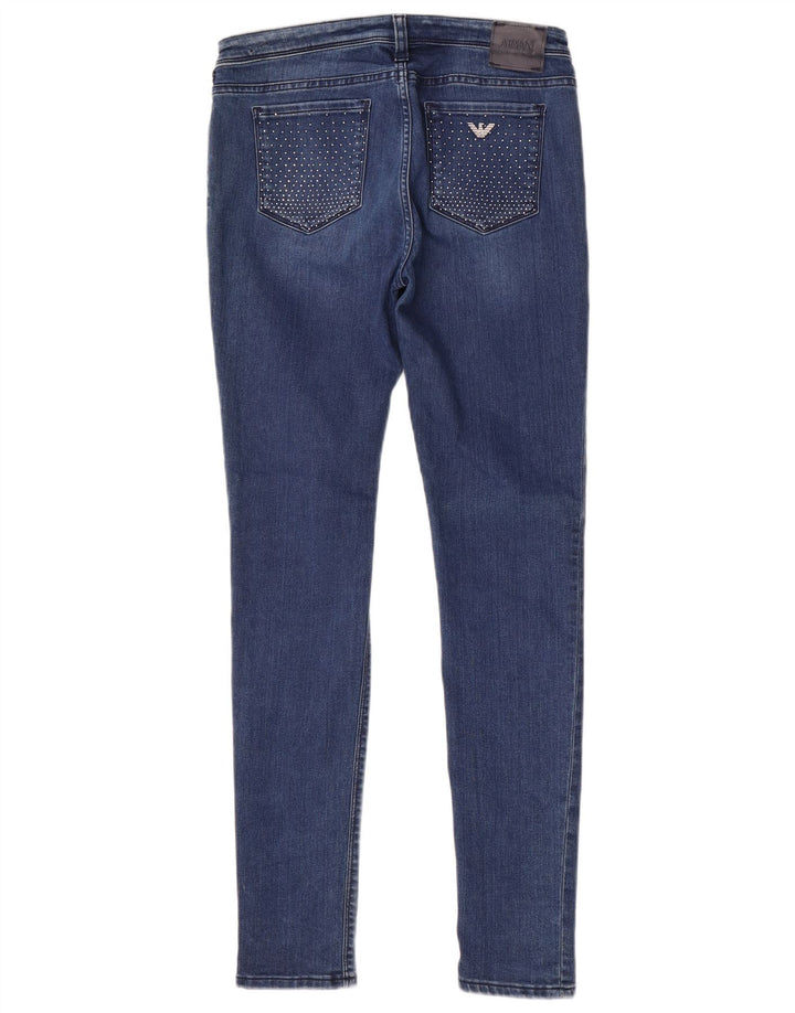 Armani Womens Skinny Jeans W29 L31 Blue Cotton