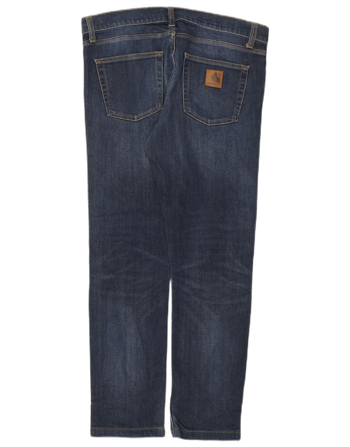 Carhartt Mens Slim Jeans W32 L29 Navy Blue Cotton