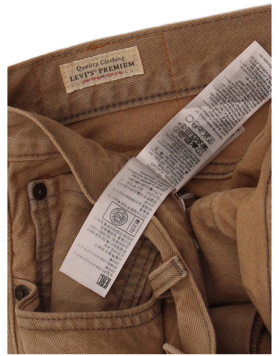 Levi's Mens Denim Shorts W31 Medium Beige Cotton